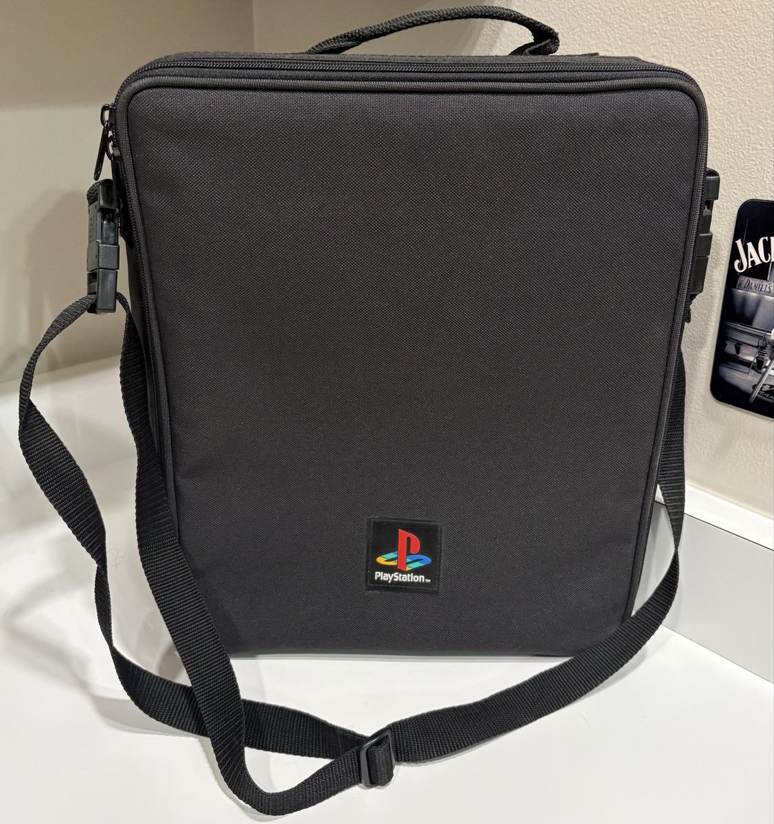 Vintage PlayStation PS1 Black Travel Carrying Case Shoulder Storage Bag