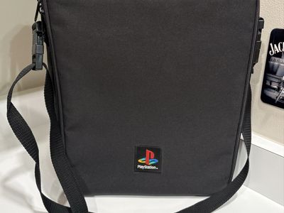 Vintage PlayStation PS1 Black Travel Carrying Case Shoulder Storage Bag