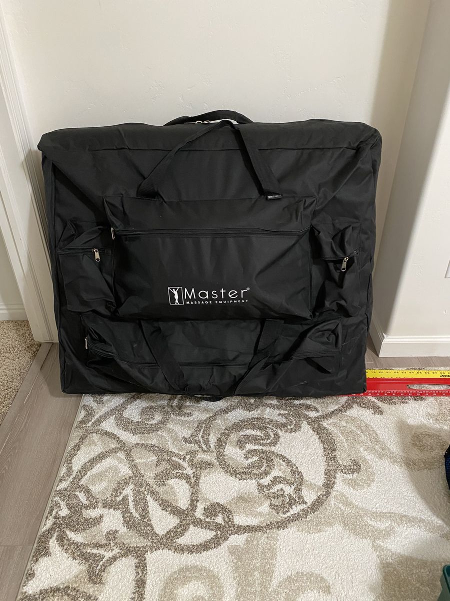 Portable massage table.