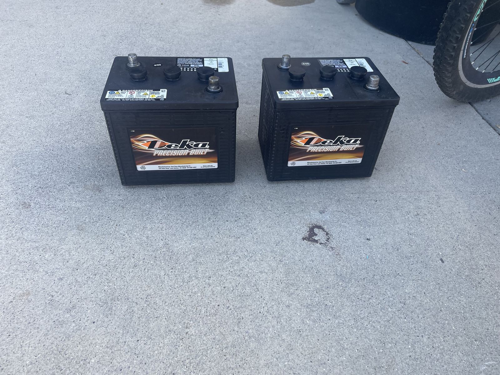 Two 6V Deka batteries $50 or best offer