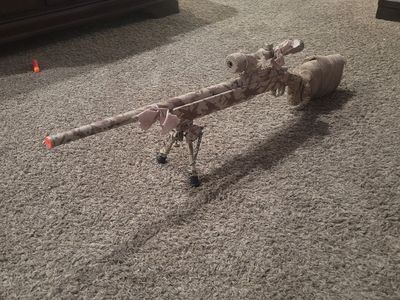 AIRSOFT PEW PEW CAMOFLOUGED SNIPER for SALE