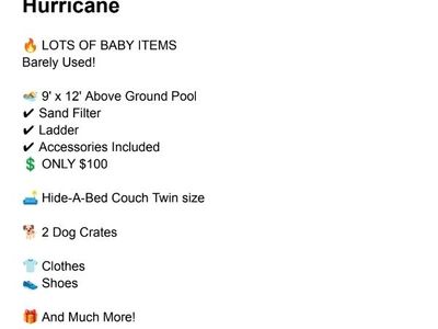 Yard Sale - Baby Items, Pool, Hide-A-Bed, Dog Crates, Clothes, Shoes, & More! Hurricane, UT