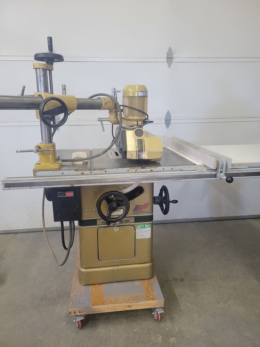 5 HP Powermatic Table Saw with Power Feeder