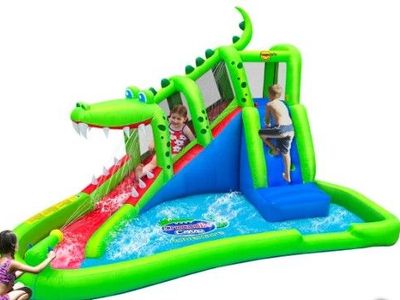 Crocodile Cave Adventure Water Slide 153.5in W x 204.7in L x 122in H 1872071 #102052