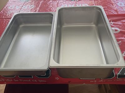 2 Stainless Steel Steaming Pans