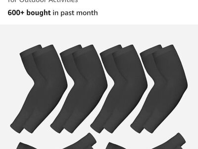 8 Pairs UV Arm Sleeve for Men Women Cooling