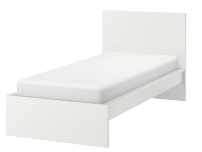 IKEA MALM Twin Bed Frame with 2 Storage Drawers – White – Excellent Condition