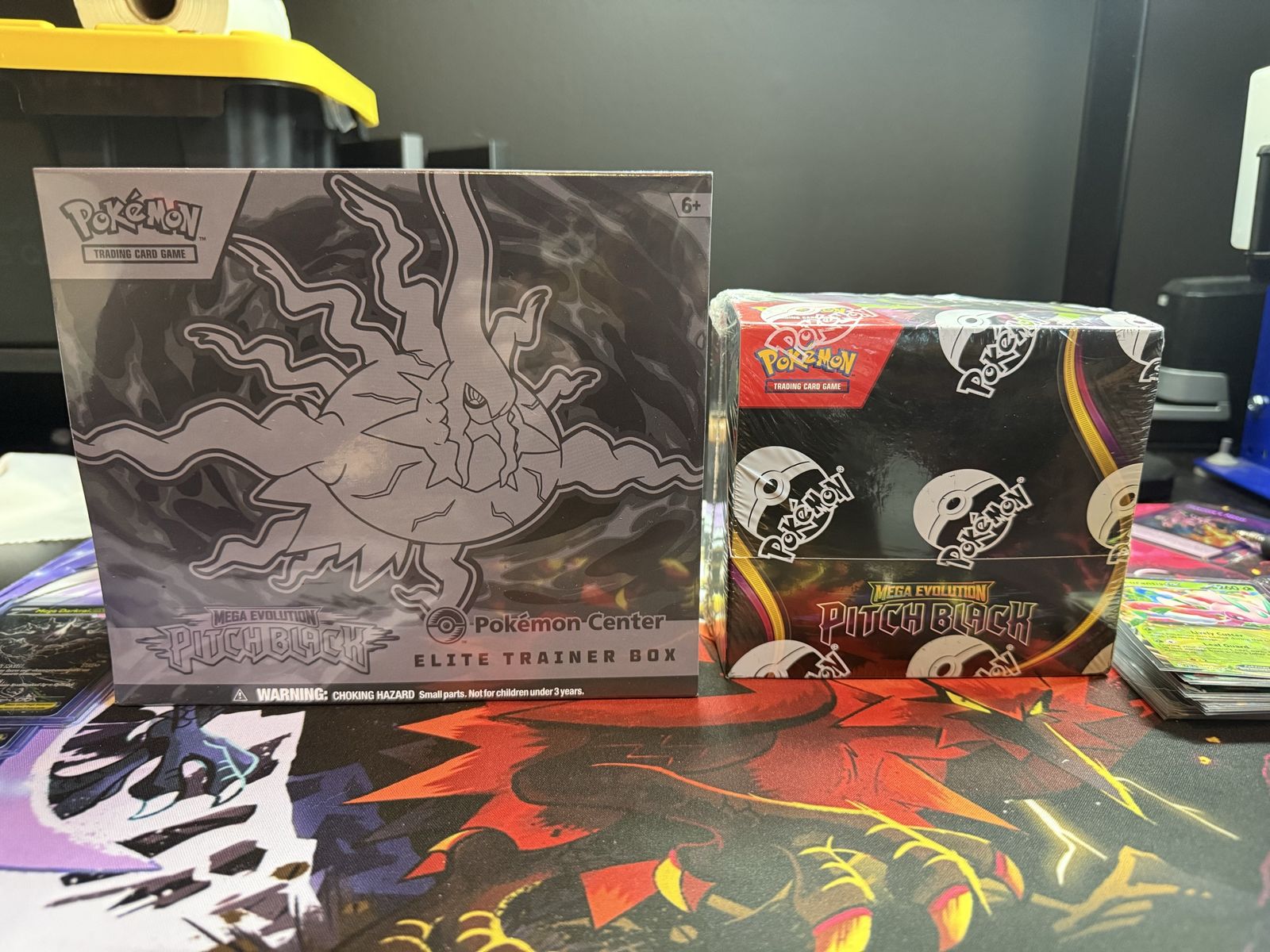 Pokémon TCG Mega Evolution Pitch Black Pokemon Center Elite Trainer Box & Booster Box - Factory Sealed