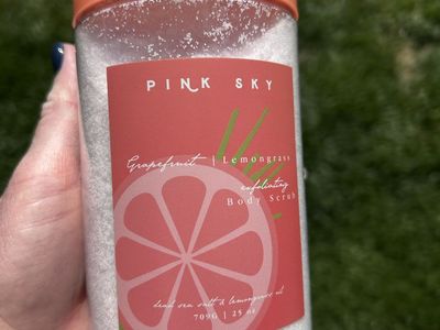 New Pink Sky 25 oz grapefruit lemongrass sugar scrub
