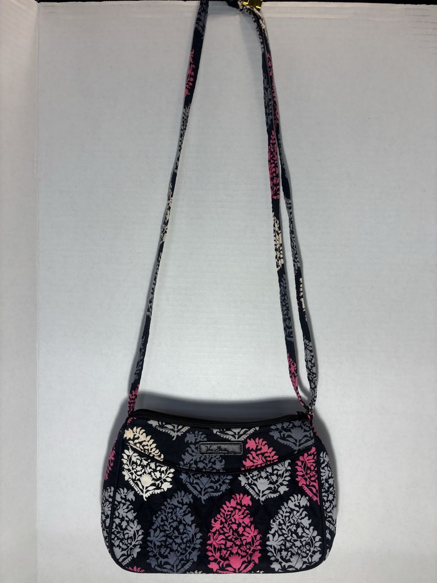 Vera Bradley Quilted Floral Pattern Crossbody Purse Shoulder Bag
