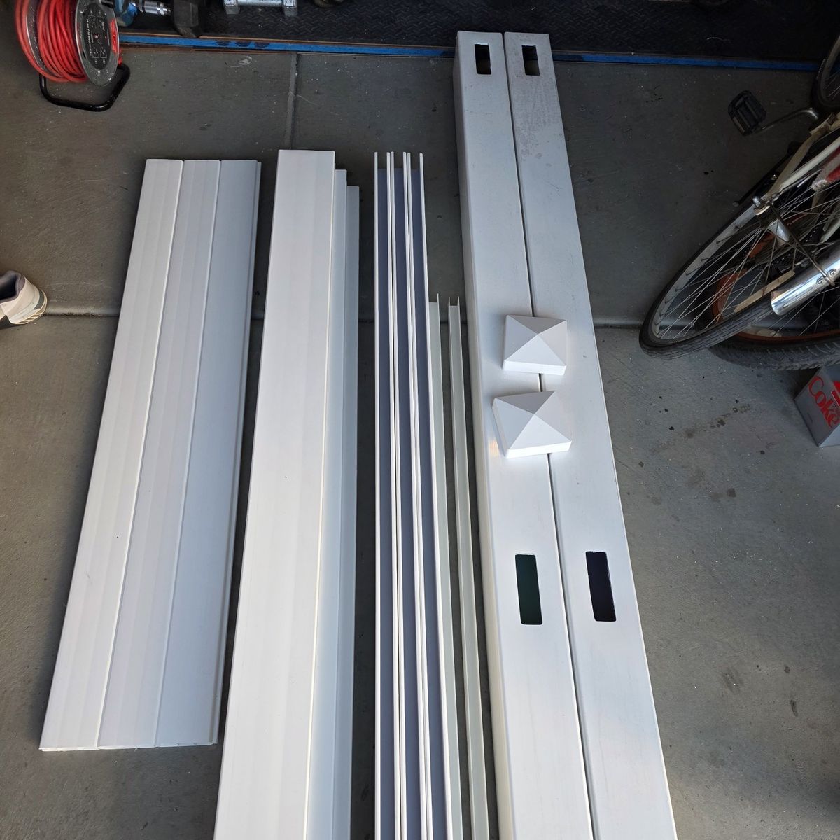 White Vinyl Fence Parts NEW