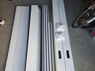 White Vinyl Fence Parts NEW