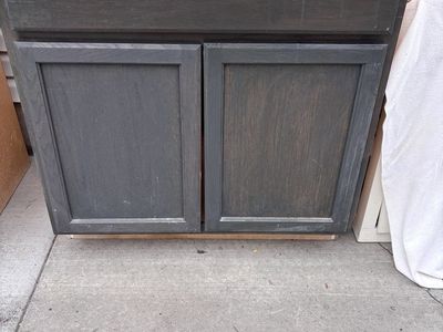 36” Wide Gray Base Cabinet With Drawer