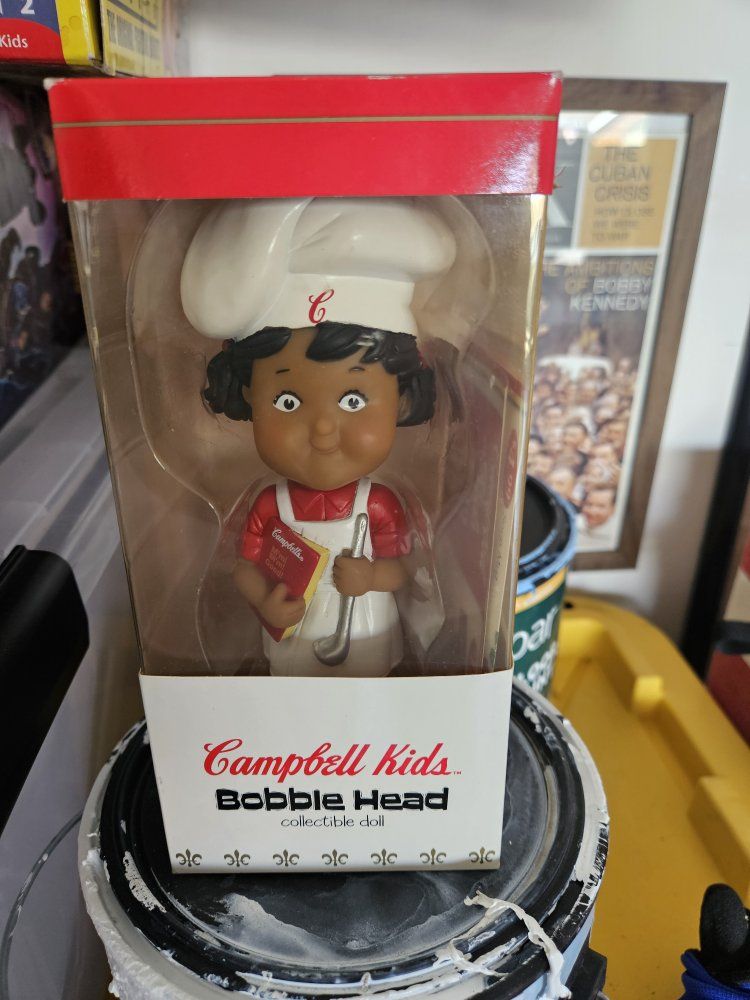 Vintage Campbell Kids Collectible Bobble Head Doll in Original Box