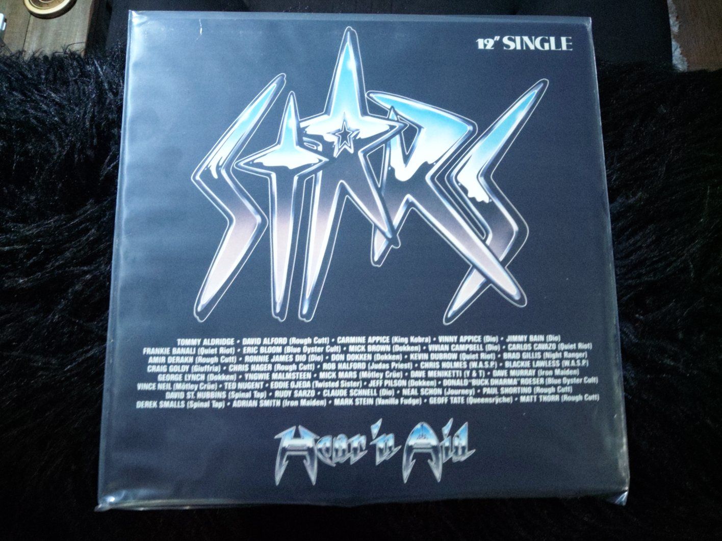 Hear 'N Aid - Stars (1985) Original 12" Single Vinyl Record - Heavy Metal Supergroup Charity Song