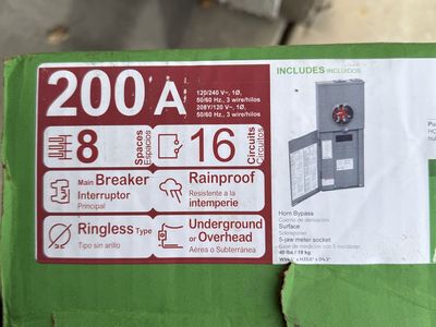 Square D Homeline 200A Meter Main Circuit Breaker