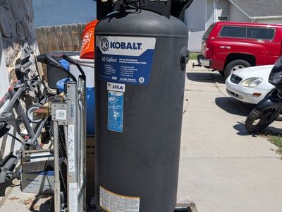 Kobalt 60 Gallon Cast Iron Air Compressor - 3.7 HP, 155 Max PSI, Oil Lubricated