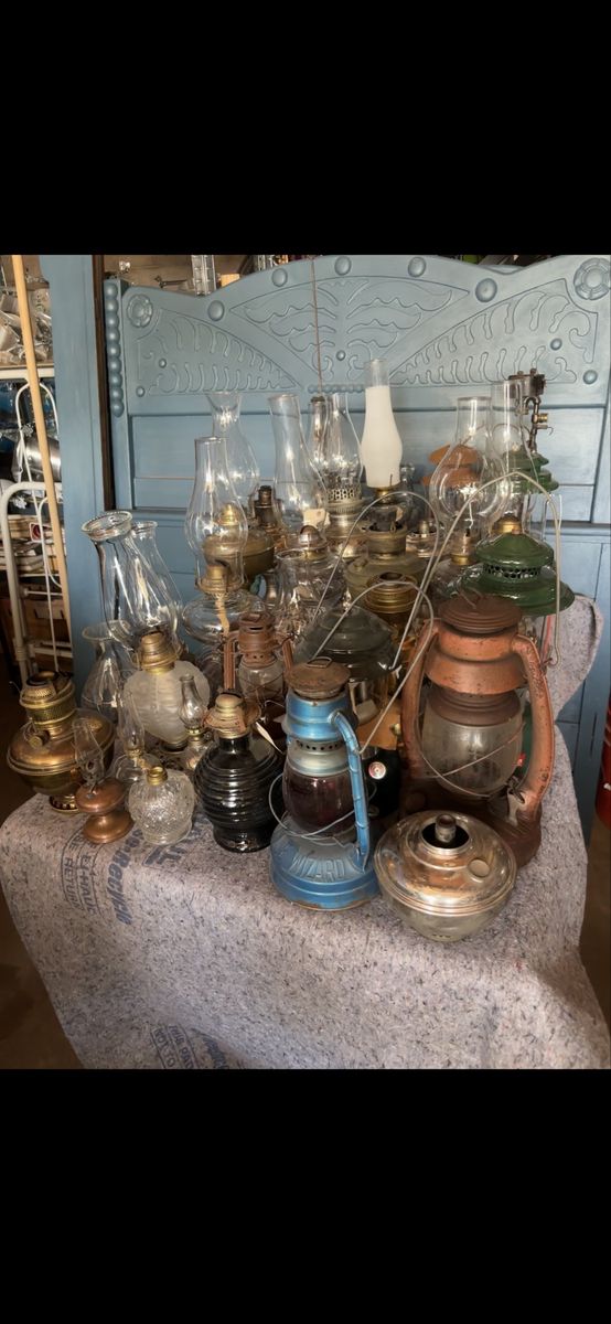 Vintage Kerosene lamp collection