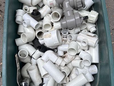 Bunch of pvc irrigation fittings
