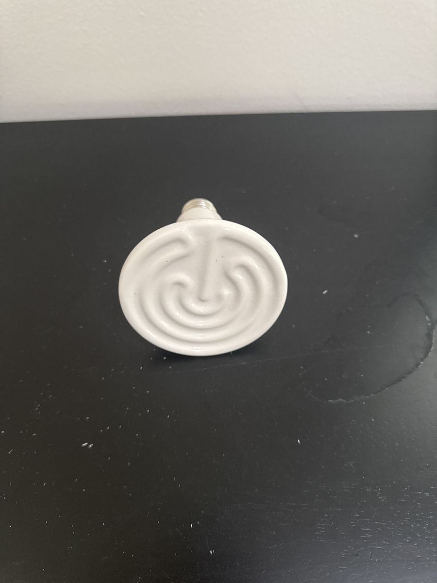 White Ceramic Heat Emitter for Reptile Terrariums - 100W Heat Lamp Bulb