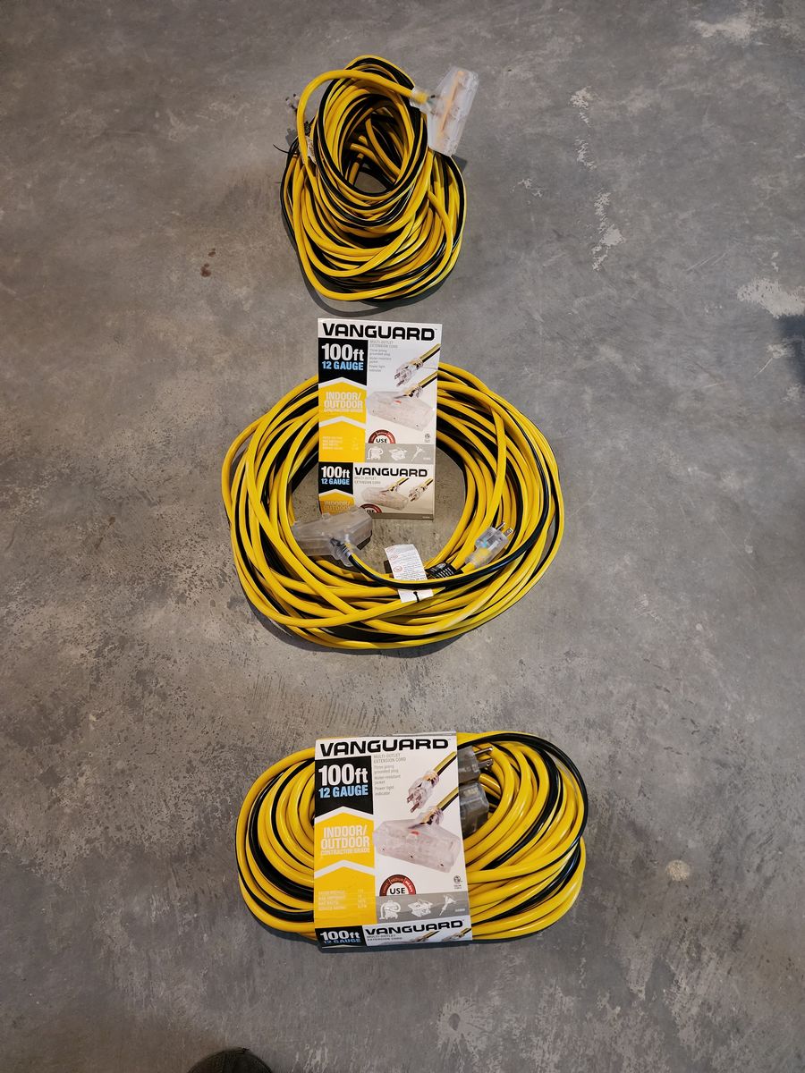 Extension Cords (New & Used Once)