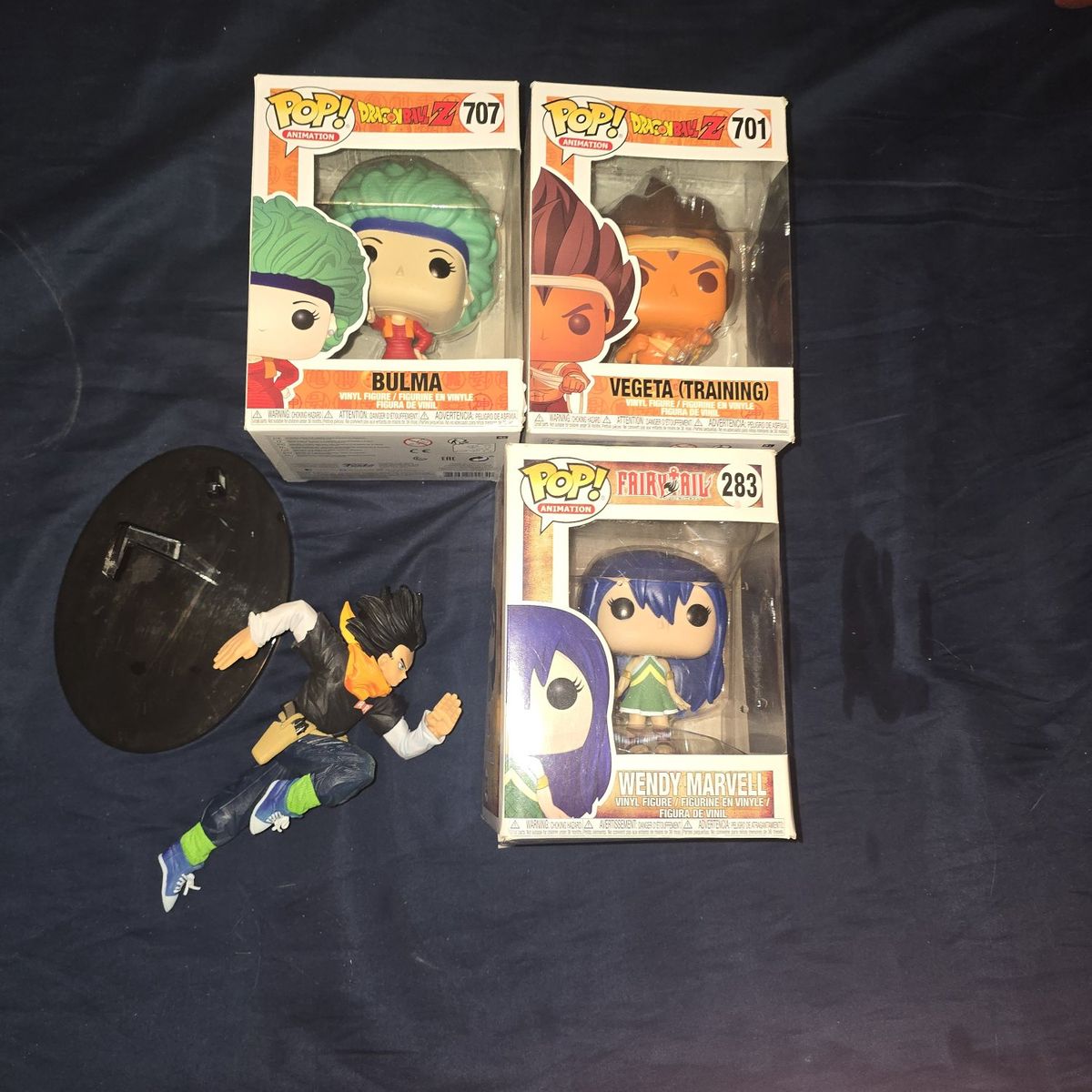 lot of 4 anime figures, Dragon Ball Z, Fairy Tail