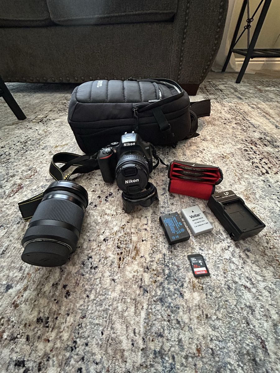 Nikon D3500 DSLR camera and Sigma 18-300mm lens