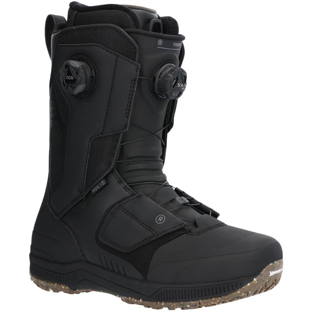 New Ride Insano size 12 Snowboard Boots Black Dual BOA Michelin Soles