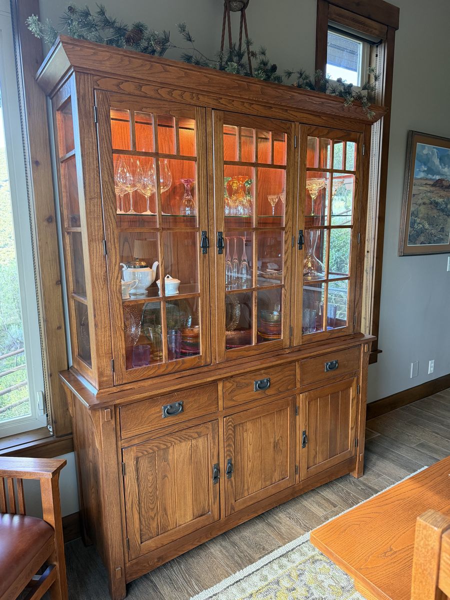 Mission Style china  cabinet