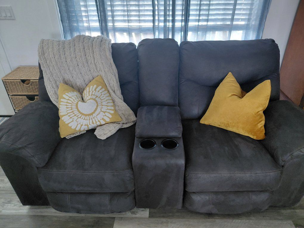 dark grey sofa