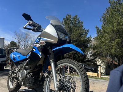 Kawasaki KLR 650 Dual Sport Motorcycle - Blue & Silver
