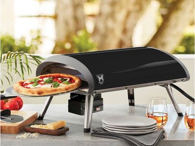 Member's Mark Portable Outdoor Pizza Oven - Gas Powered with Carry Bag, Black/Silver