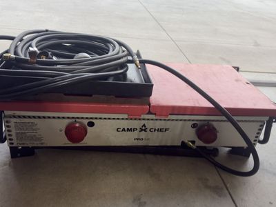 Pro 14 camp chef 2 burner stove and flattop