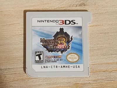 Monster Hunter 3 Ultimate for Nintendo 3DS Game Cartridge