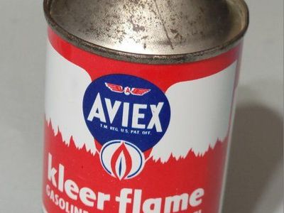 Vintage Aviex Kleer Flame Cone Top Can Gas Oil