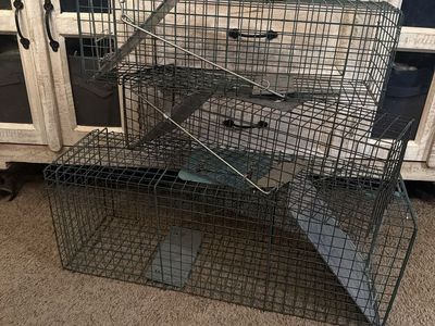 Set of 3 Live Animal Cages / Humane Traps - Wire Mesh