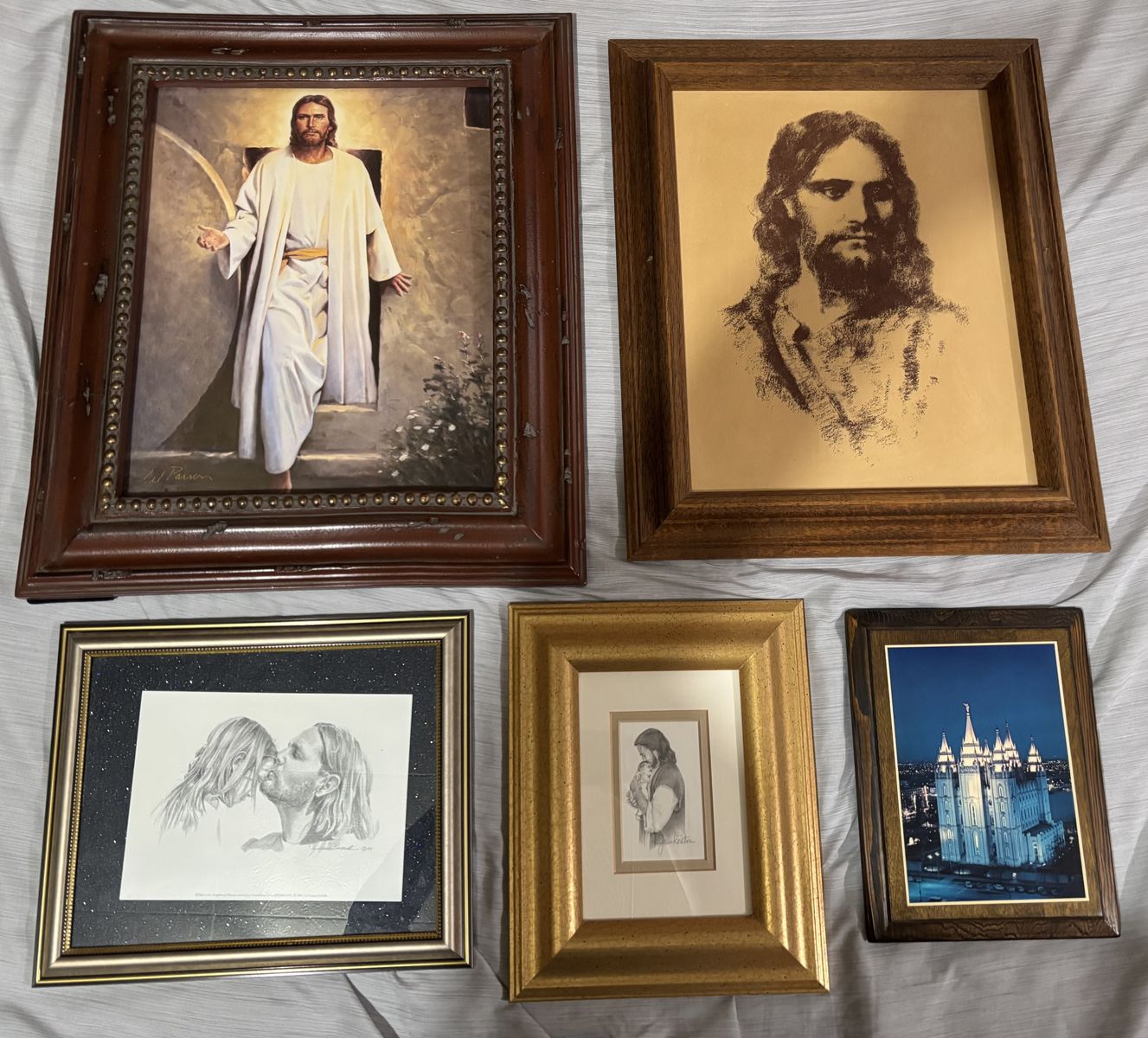 Religious photos with frames