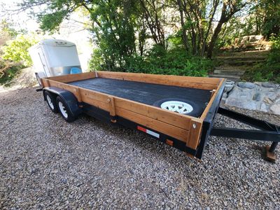 1996 Inter West LTD 7x16ft Tandem Axle Flatbed Trailer