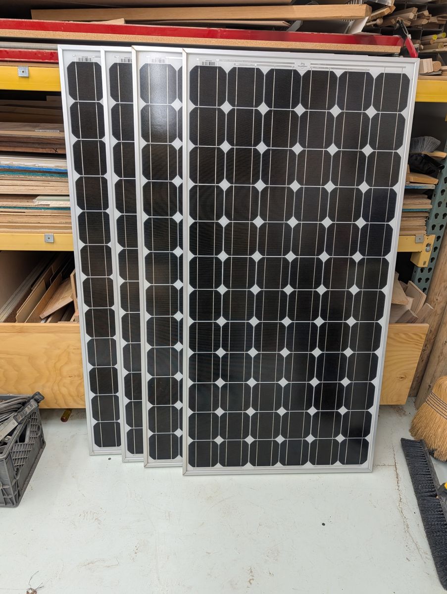 Used solar panels and batteries