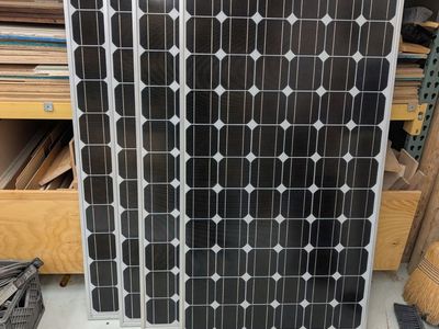 Used solar panels and batteries