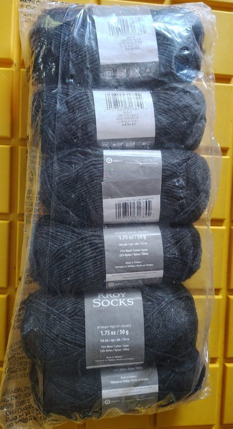Paton's Kroy Socks sock yarn - wool / nylon blend 50g "Gentry Grey" 6 skeins