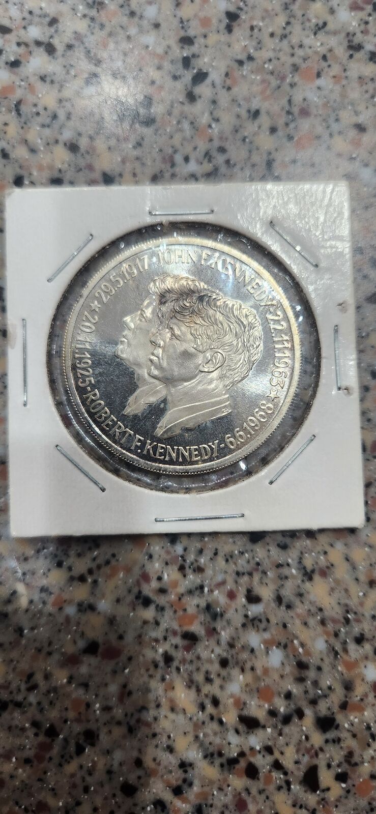 VERY RARE-John F. Kennedy Robert Kennedy Commemorative .999 Silver Coin 1/2 ozs