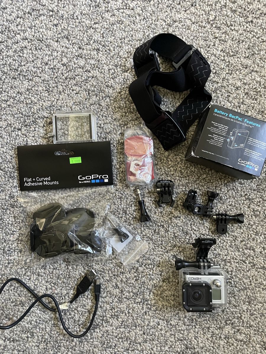 GoPro Hero3 Action Camera with Battery BacPac and Mount Accessories Bundle