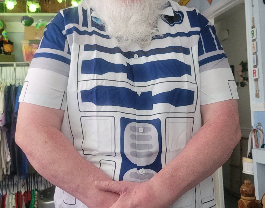 Star Wars R2-D2 Graphic Button-Down Shirt