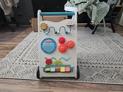 b. toys wooden activity walker