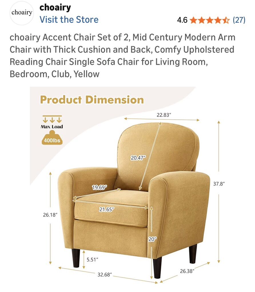 NEW Decorative Chair Set2