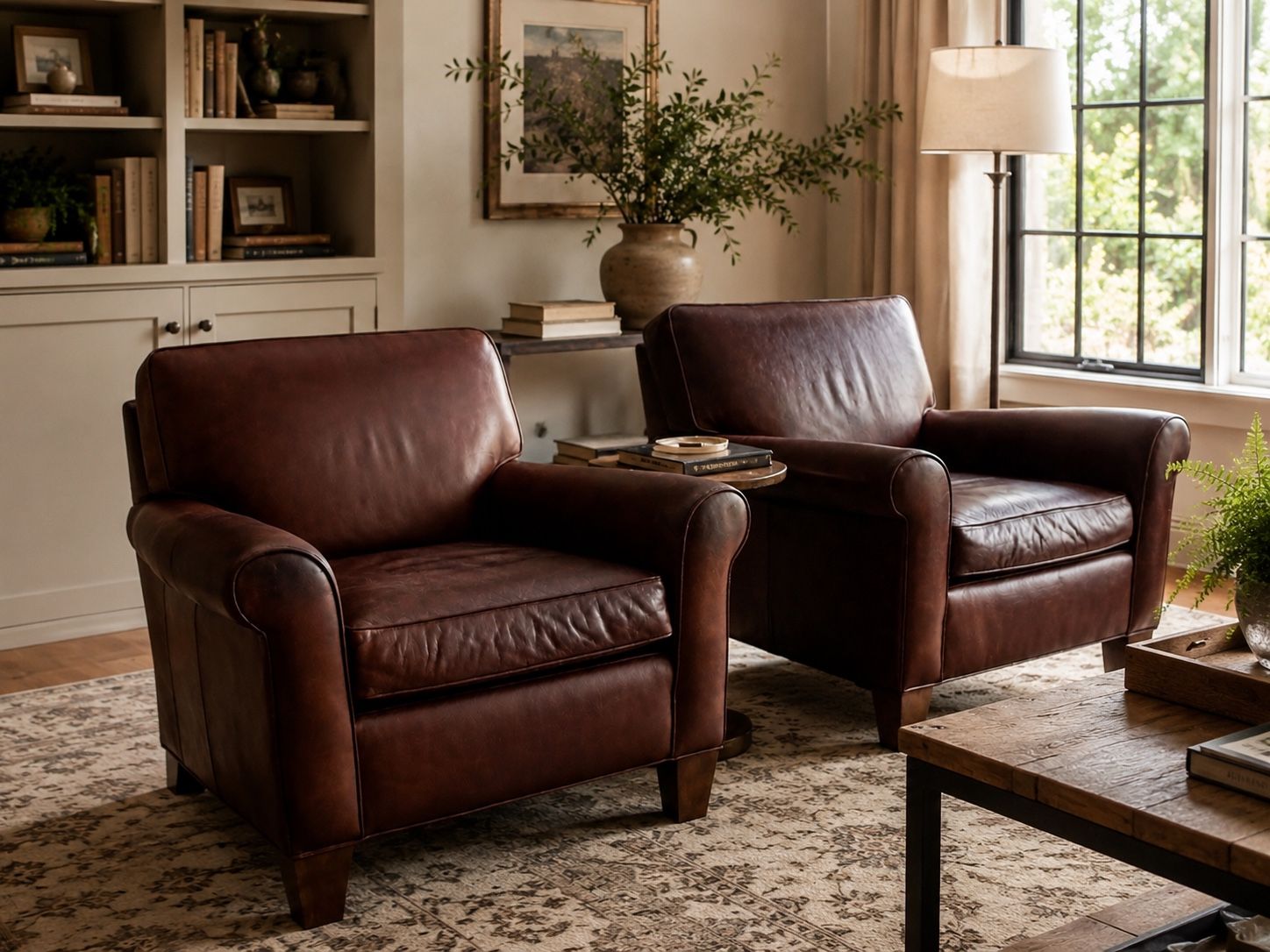 Mitchell Gold + Bob Williams Leather Club Chairs | Pair | Pottery Barn
