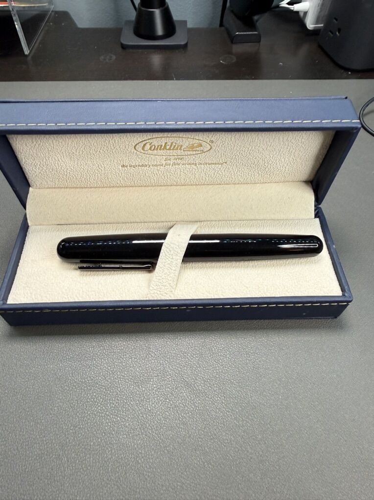 Conklin All American Fountain Pen - Raven Black new Jowo Omniflex nib