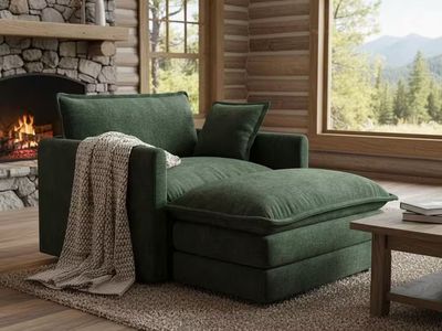Homy Casa HEAT 41.4 in. Sectional, Hunter Green