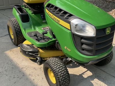 John Deere E110 Riding Lawn Mower - Under 60 Hours